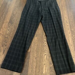 Banana Republic Men's Dark Plaid Dress Pants